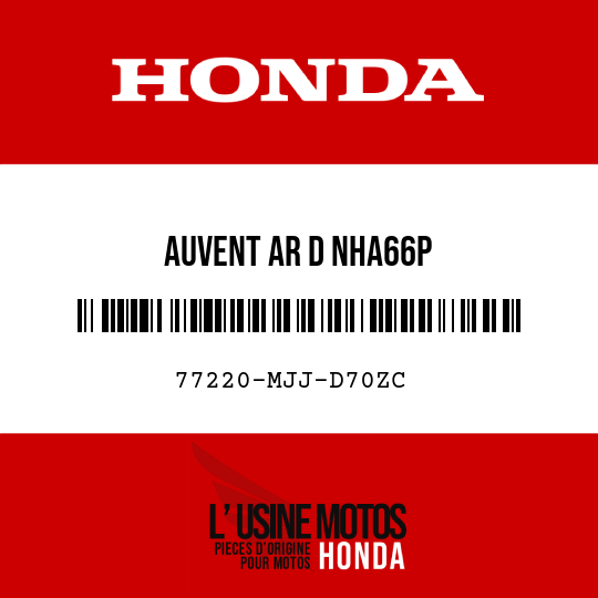 image de 77220-MJJ-D70ZC AUVENT AR D NHA66P