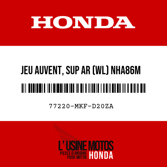 image de 77220-MKF-D20ZA JEU AUVENT, SUP AR (WL) NHA86M