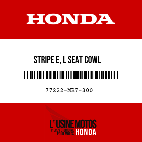 image de 77222-MR7-300 STRIPE E, L SEAT COWL