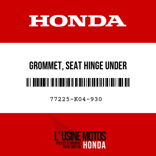 image de 77225-K04-930 GROMMET, SEAT HINGE UNDER