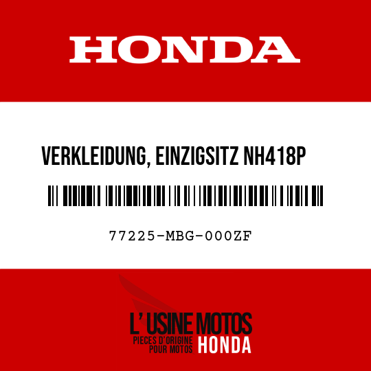 image de 77225-MBG-000ZF VERKLEIDUNG, EINZIGSITZ NH418P  (NH418P PERLE, PRISMENSCHWARZ)
