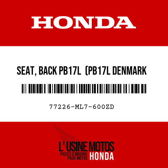 image de 77226-ML7-600ZD SEAT, BACK PB17L  (PB17L DENMARK BLUE)