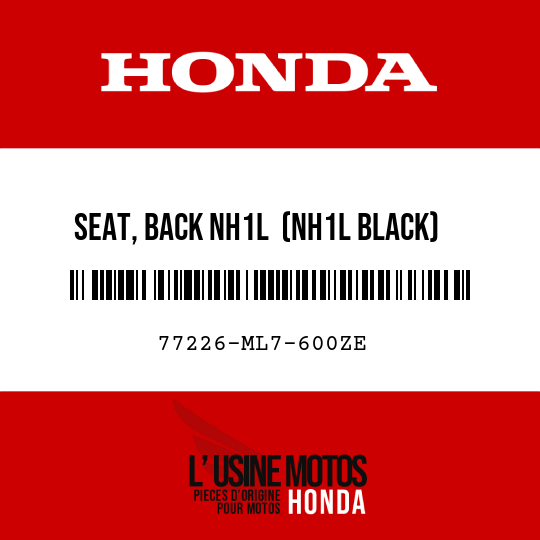 image de 77226-ML7-600ZE SEAT, BACK NH1L  (NH1L BLACK)