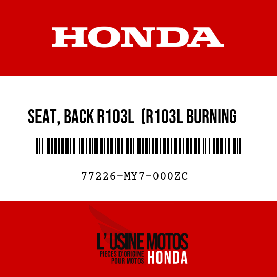 image de 77226-MY7-000ZC SEAT, BACK R103L  (R103L BURNING RED)