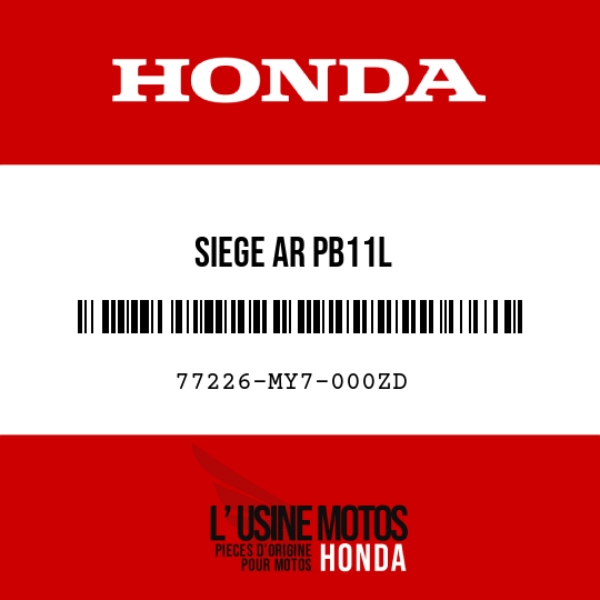 image de 77226-MY7-000ZD SIEGE AR PB11L 