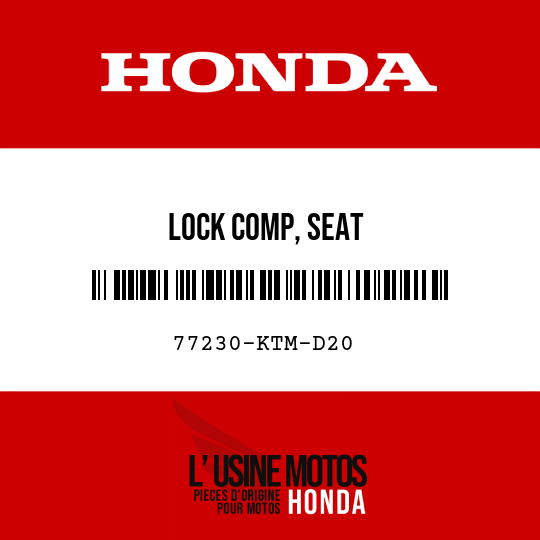 image de 77230-KTM-D20 LOCK COMP, SEAT