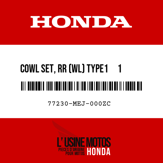 image de 77230-MEJ-000ZC COWL SET, RR (WL) TYPE1     1  (TYPE1     1 )