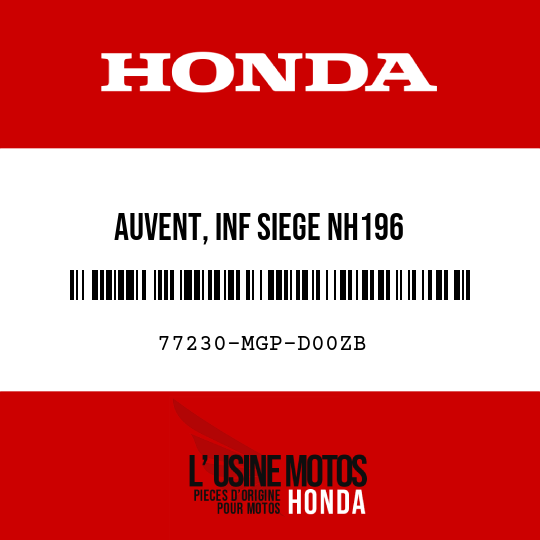 image de 77230-MGP-D00ZB AUVENT, INF SIEGE NH196