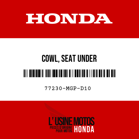 image de 77230-MGP-D10 COWL, SEAT UNDER