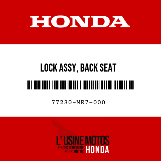 image de 77230-MR7-000 LOCK ASSY, BACK SEAT