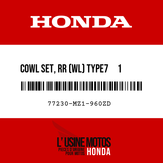 image de 77230-MZ1-960ZD COWL SET, RR (WL) TYPE7     1  (TYPE7     1 )