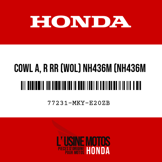 image de 77231-MKY-E20ZB COWL A, R RR (WOL) NH436M (NH436M MAT GUNPOWDER BLACK METALLIC)
