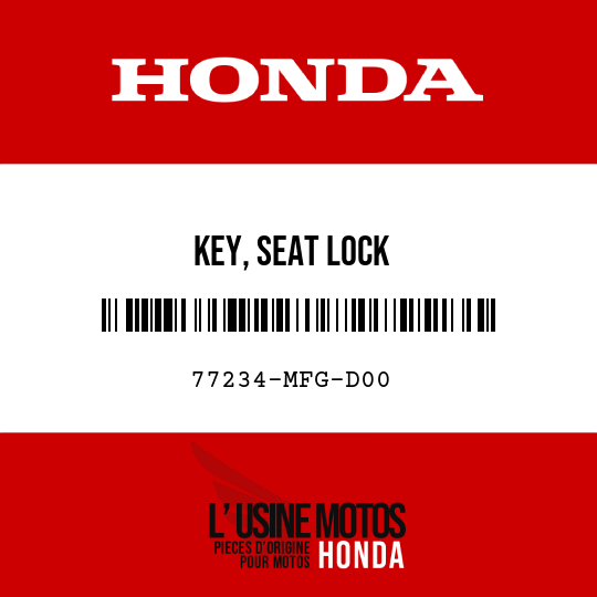 image de 77234-MFG-D00 KEY, SEAT LOCK