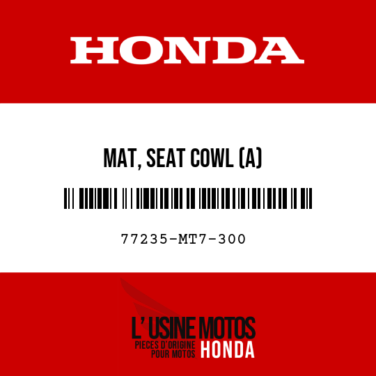 image de 77235-MT7-300 MAT, SEAT COWL (A)