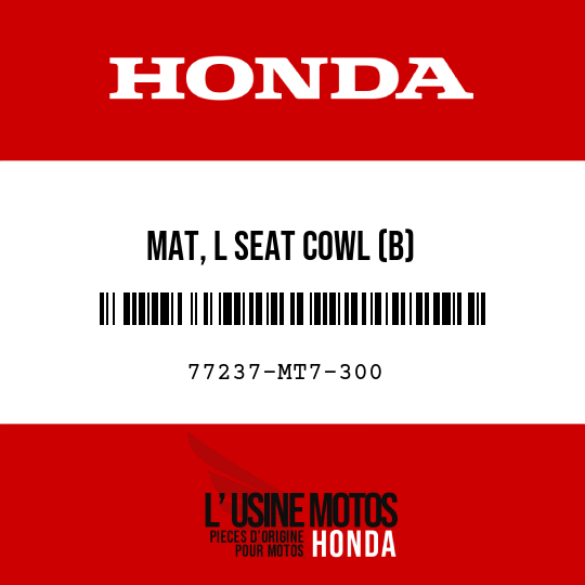image de 77237-MT7-300 MAT, L SEAT COWL (B)