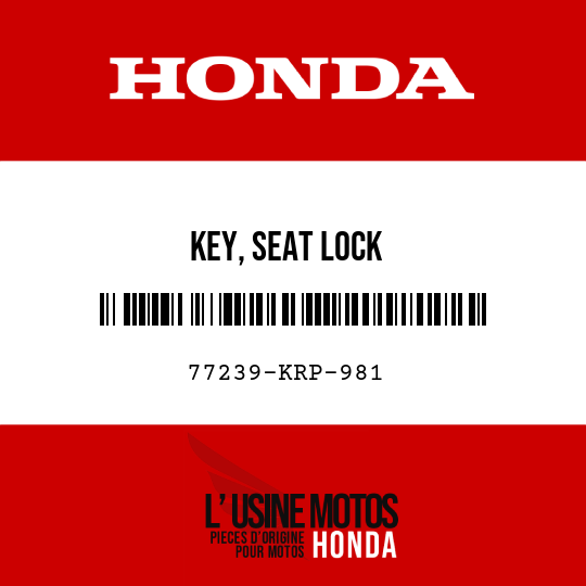 image de 77239-KRP-981 KEY, SEAT LOCK