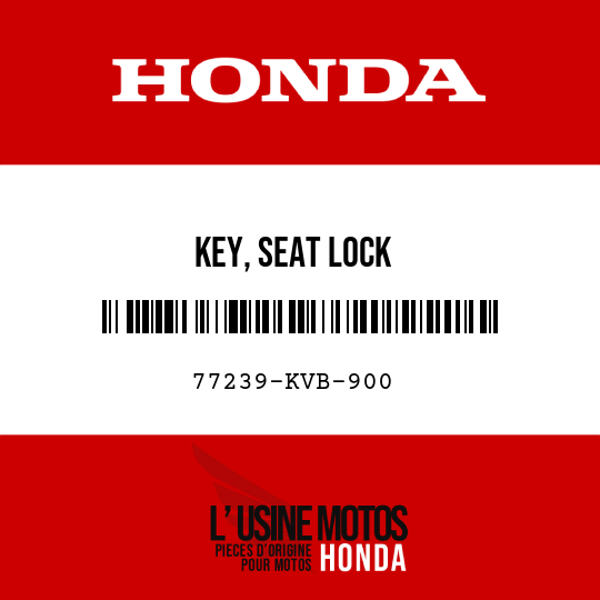 image de 77239-KVB-900 KEY, SEAT LOCK