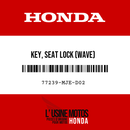 image de 77239-MJE-D02 KEY, SEAT LOCK (WAVE)