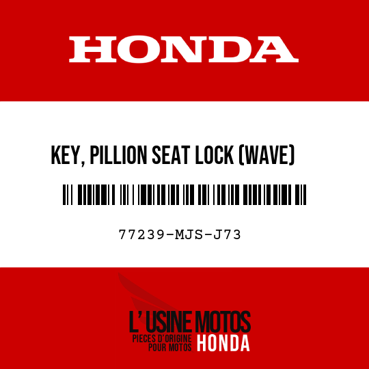 image de 77239-MJS-J73 KEY, PILLION SEAT LOCK (WAVE)