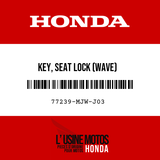 image de 77239-MJW-J03 KEY, SEAT LOCK (WAVE)