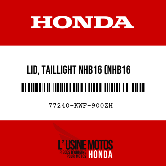 image de 77240-KWF-900ZH LID, TAILLIGHT NHB16 (NHB16 VIRTUOUS WHITE)