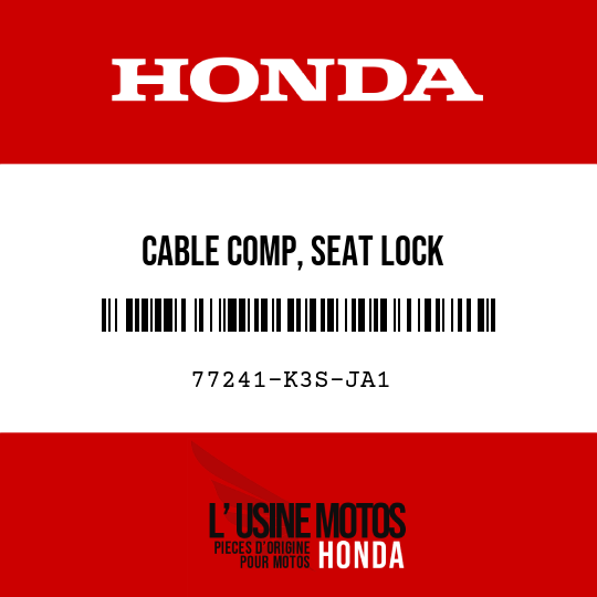 image de 77241-K3S-JA1 CABLE COMP, SEAT LOCK