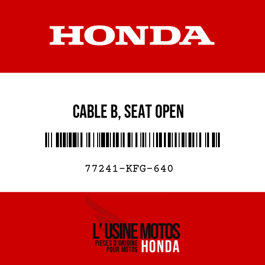 image de 77241-KFG-640 CABLE B, SEAT OPEN