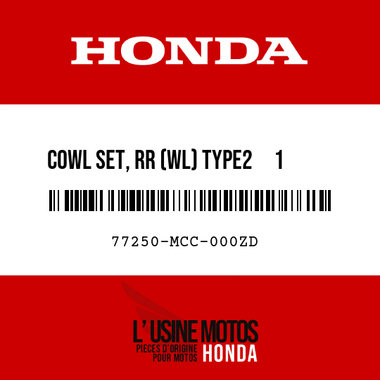 image de 77250-MCC-000ZD COWL SET, RR (WL) TYPE2     1  (TYPE2     1 )