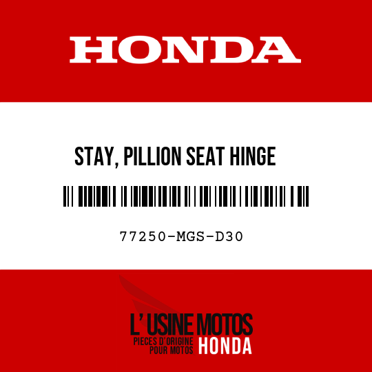 image de 77250-MGS-D30 STAY, PILLION SEAT HINGE