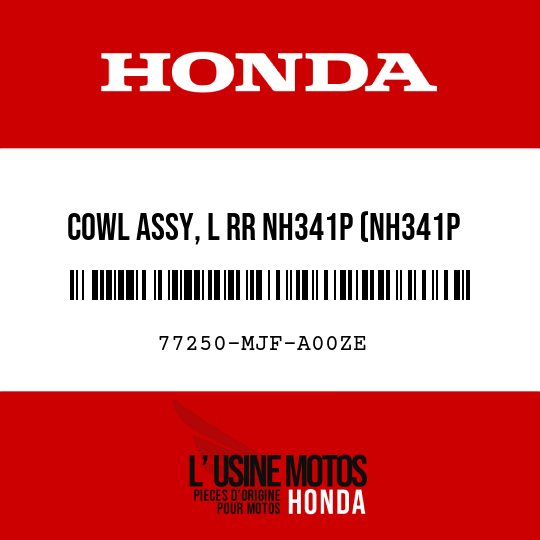 image de 77250-MJF-A00ZE COWL ASSY, L RR NH341P (NH341P PEARL FADELESS WHITE)