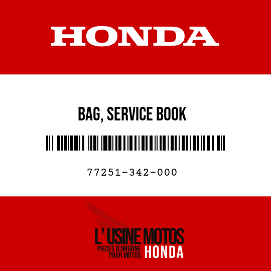 image de 77251-342-000 BAG, SERVICE BOOK