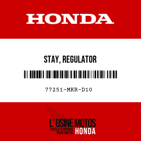 image de 77251-MKR-D10 STAY, REGULATOR