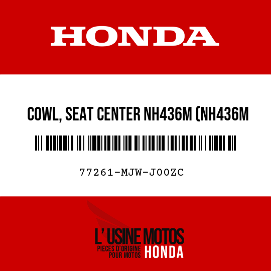 image de 77261-MJW-J00ZC COWL, SEAT CENTER NH436M (NH436M MAT GUNPOWDER BLACK METALLIC)