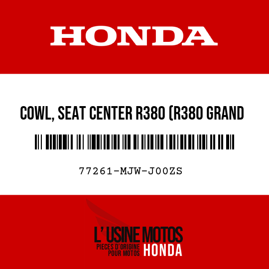 image de 77261-MJW-J00ZS COWL, SEAT CENTER R380 (R380 GRAND PRIX RED)