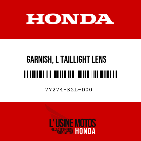 image de 77274-K2L-D00 GARNISH, L TAILLIGHT LENS