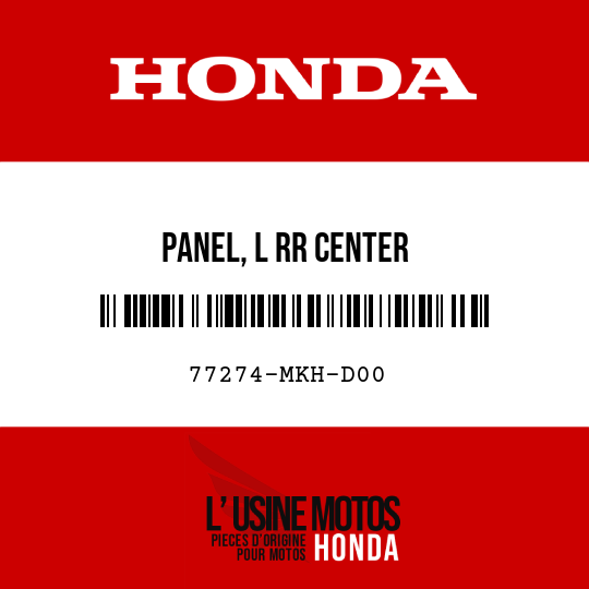 image de 77274-MKH-D00 PANEL, L RR CENTER