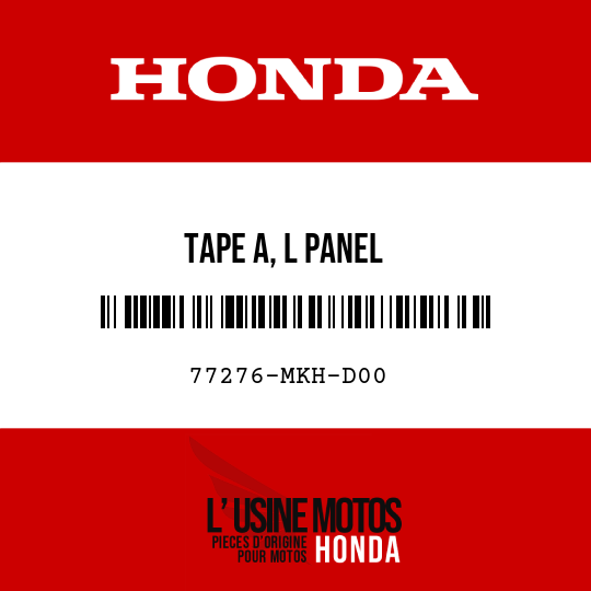 image de 77276-MKH-D00 TAPE A, L PANEL