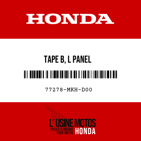 image de 77278-MKH-D00 TAPE B, L PANEL