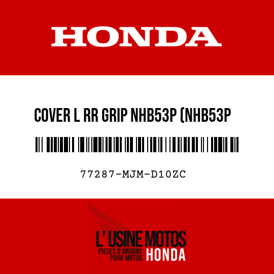 image de 77287-MJM-D10ZC COVER L RR GRIP NHB53P (NHB53P PEARL GLARE WHITE)