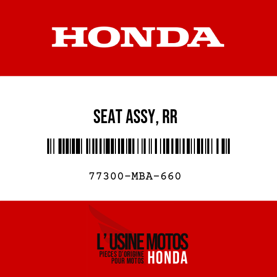 image de 77300-MBA-660 SEAT ASSY, RR