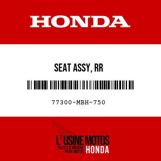 image de 77300-MBH-750 SEAT ASSY, RR