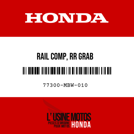 image de 77300-MBW-010 RAIL COMP, RR GRAB