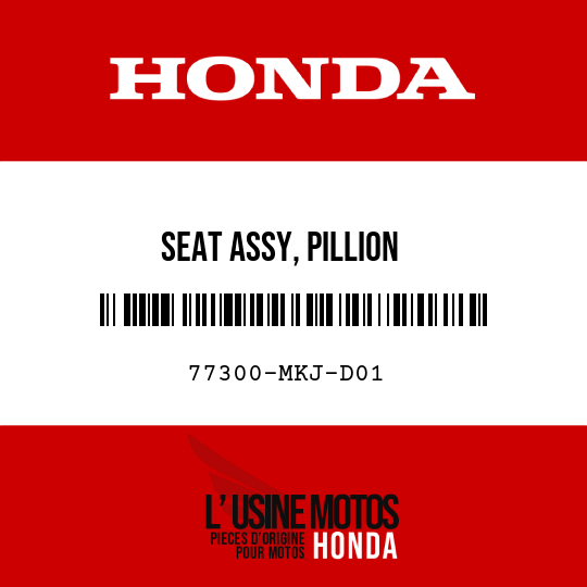 image de 77300-MKJ-D01 SEAT ASSY, PILLION