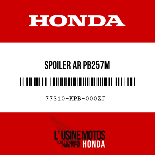 image de 77310-KPB-000ZJ SPOILER AR PB257M