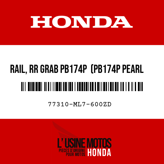 image de 77310-ML7-600ZD RAIL, RR GRAB PB174P  (PB174P PEARL DIANA BLUE)
