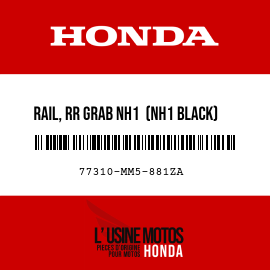 image de 77310-MM5-881ZA RAIL, RR GRAB NH1  (NH1 BLACK)