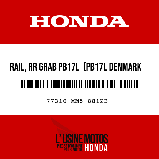image de 77310-MM5-881ZB RAIL, RR GRAB PB17L  (PB17L DENMARK BLUE)