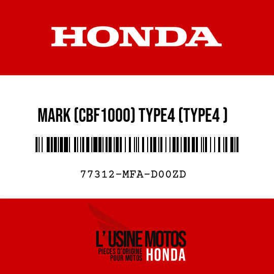 image de 77312-MFA-D00ZD MARK (CBF1000) TYPE4 (TYPE4 )