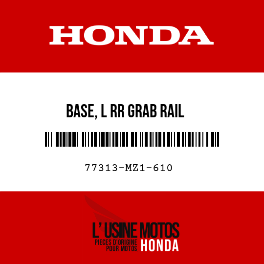 image de 77313-MZ1-610 BASE, L RR GRAB RAIL