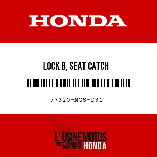 image de 77320-MGS-D31 LOCK B, SEAT CATCH